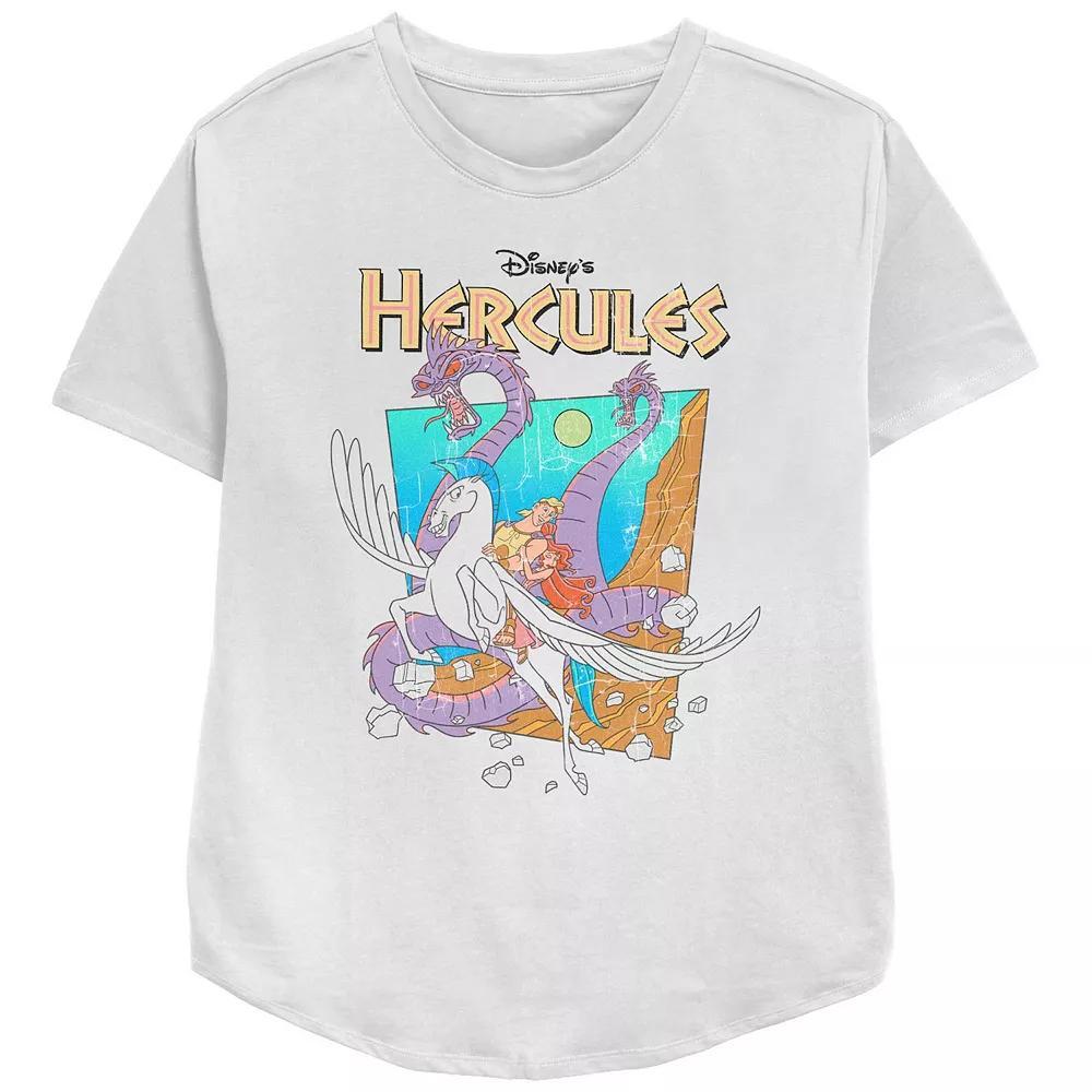 Disney's Hercules Women's Hydra Escape Cracked Image Graphic Tee, Size: XL, White Product Image