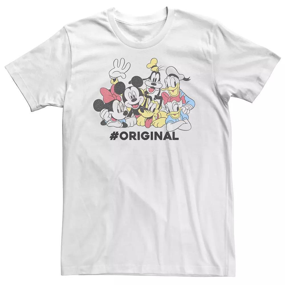 Big & Tall Disney Mickey Mouse & Friends "# Original" Portrait Tee, Men's, Size: XXL Tall, White Product Image