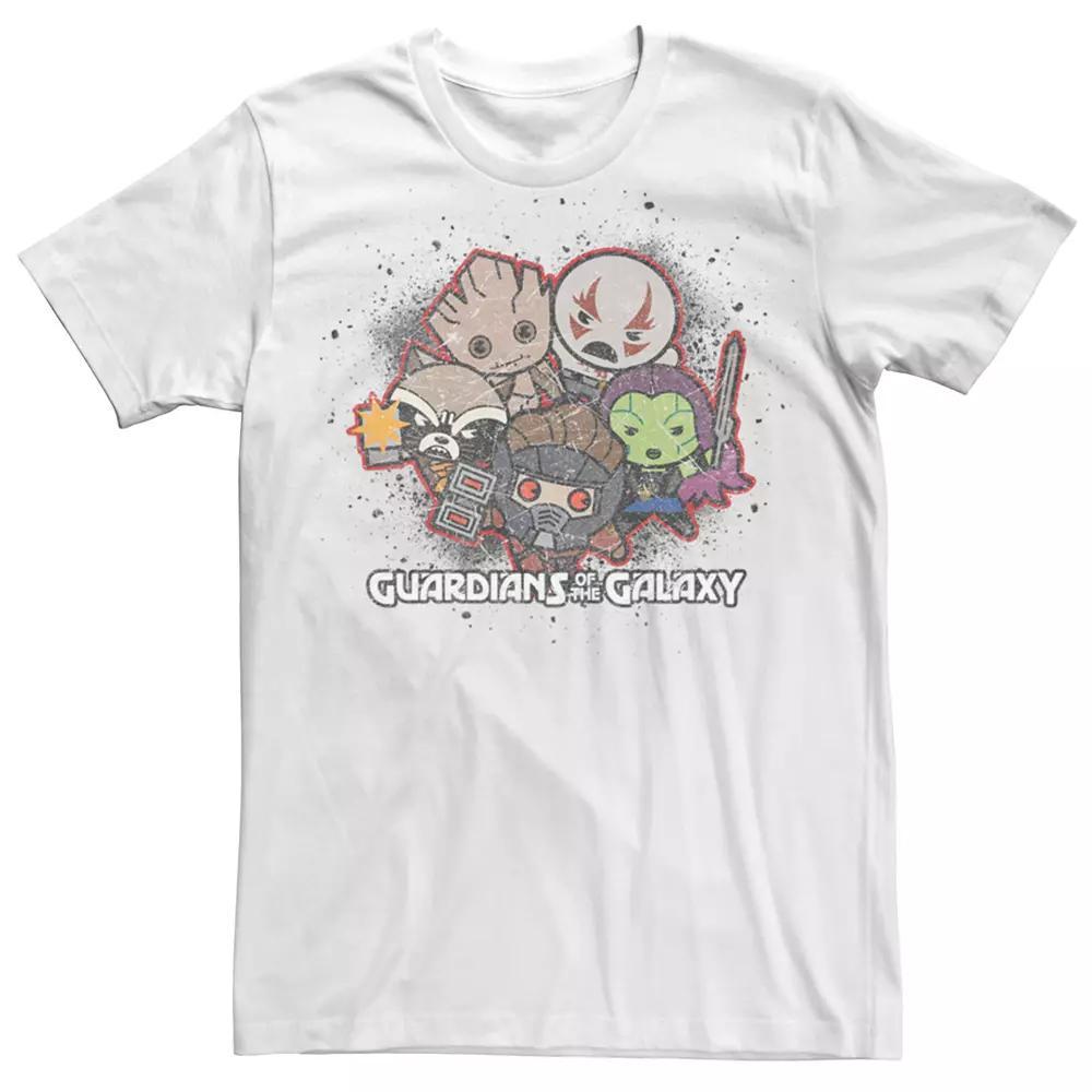 Men's Marvel Guardians of the Galaxy Kawaii Art Collection Graphic Tee, Size: Medium, White Product Image