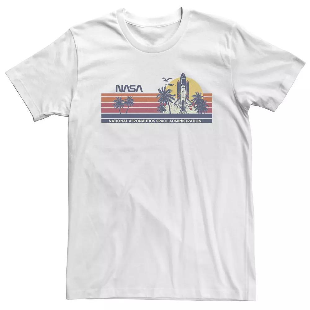Big & Tall NASA Distressed Retro Take Off Portrait Tee, Men's, Size: XXL Tall, White Product Image