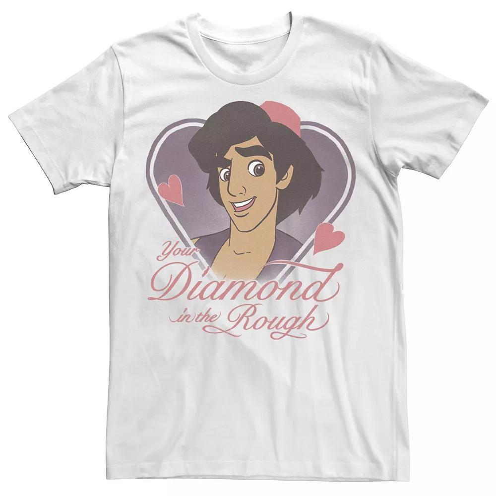 Disney's Aladdin Men's "Your Diamond In The Rough" Tee, Size: XL, White Product Image