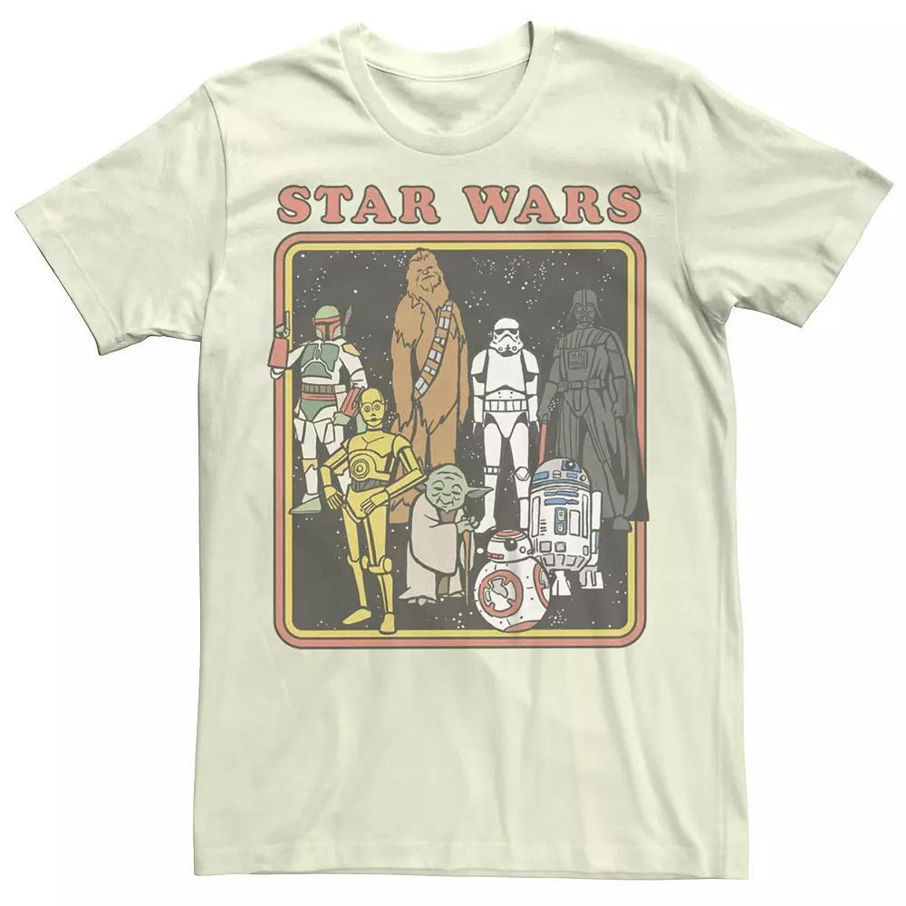 Men's Star Wars Boba Fett BB-8 R2-D2 And More Tee, Size: Medium, Natural Product Image