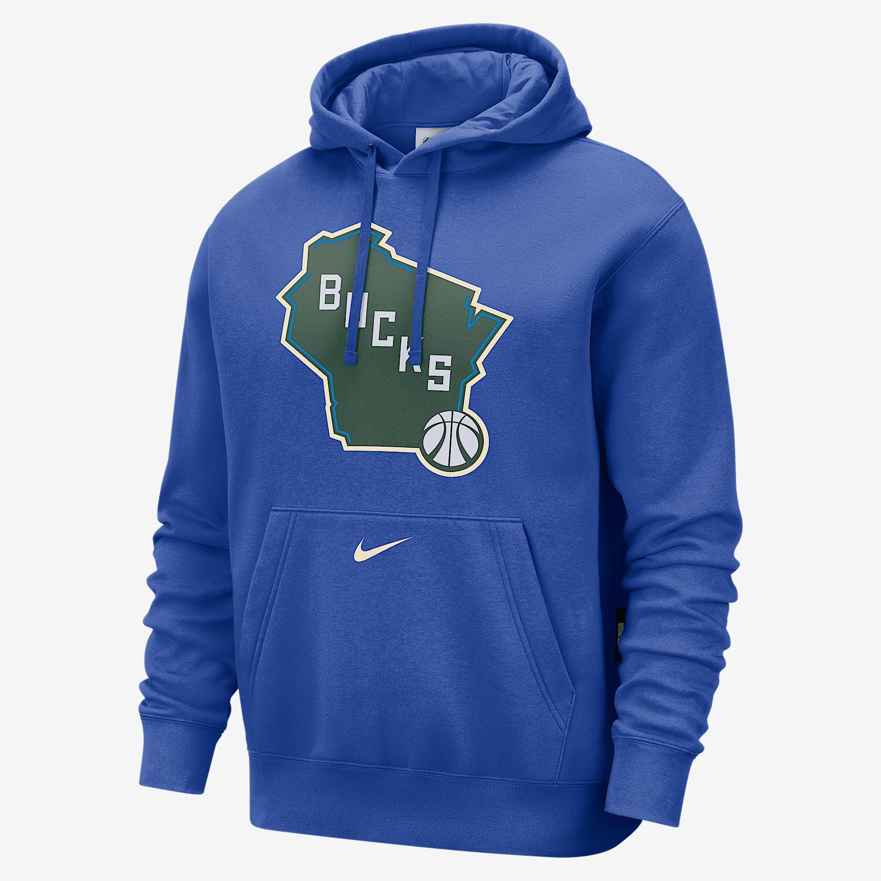Milwaukee Bucks Club City Edition Men's Nike NBA Fleece Pullover Hoodie Product Image