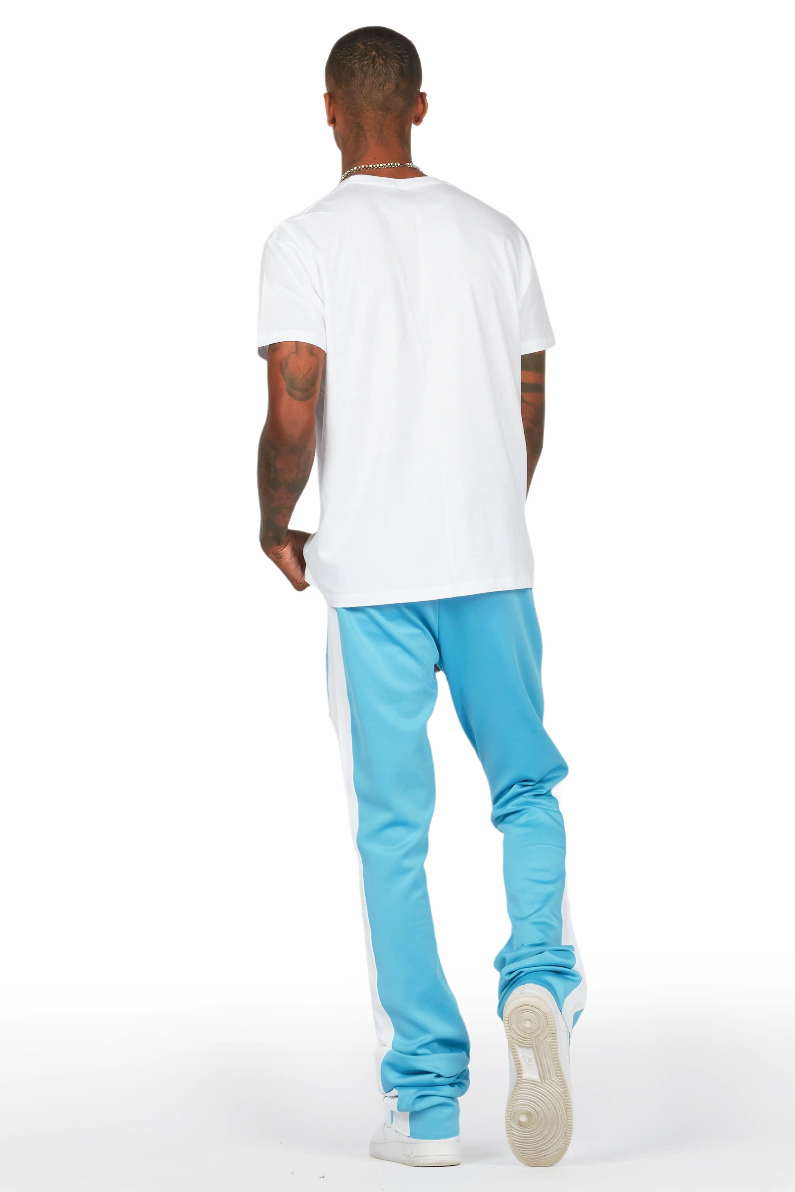 Dash White/Blue T-Shirt/Super Stacked Flare Track Set Male Product Image