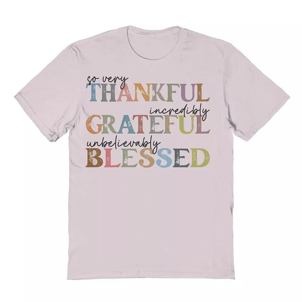 Men's So Very Thankful Blessed Easter Graphic Tee, Size: Small, Ice Grey Product Image