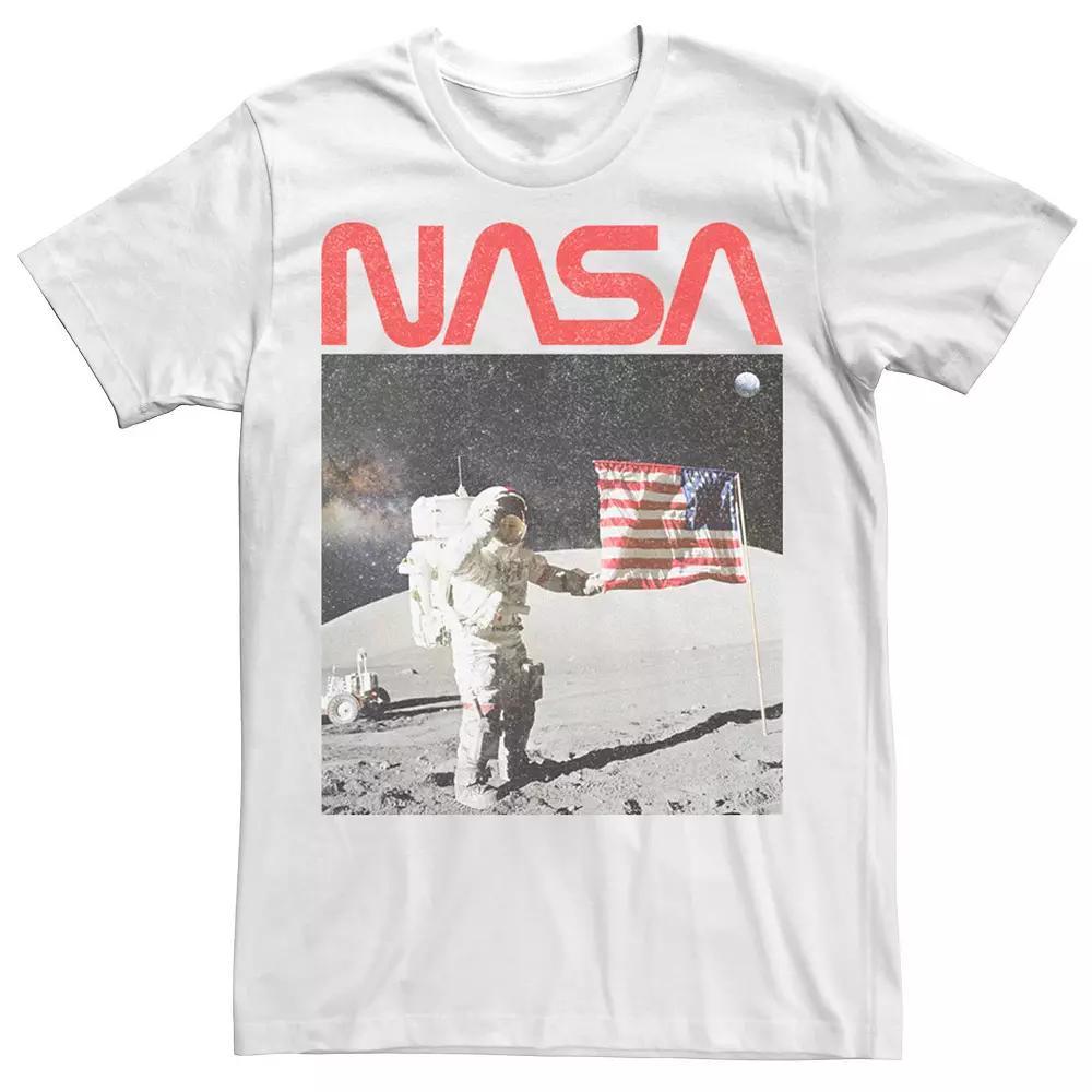 Men's NASA Astronaut American Flag Photo Tee, Size: Medium, White Product Image