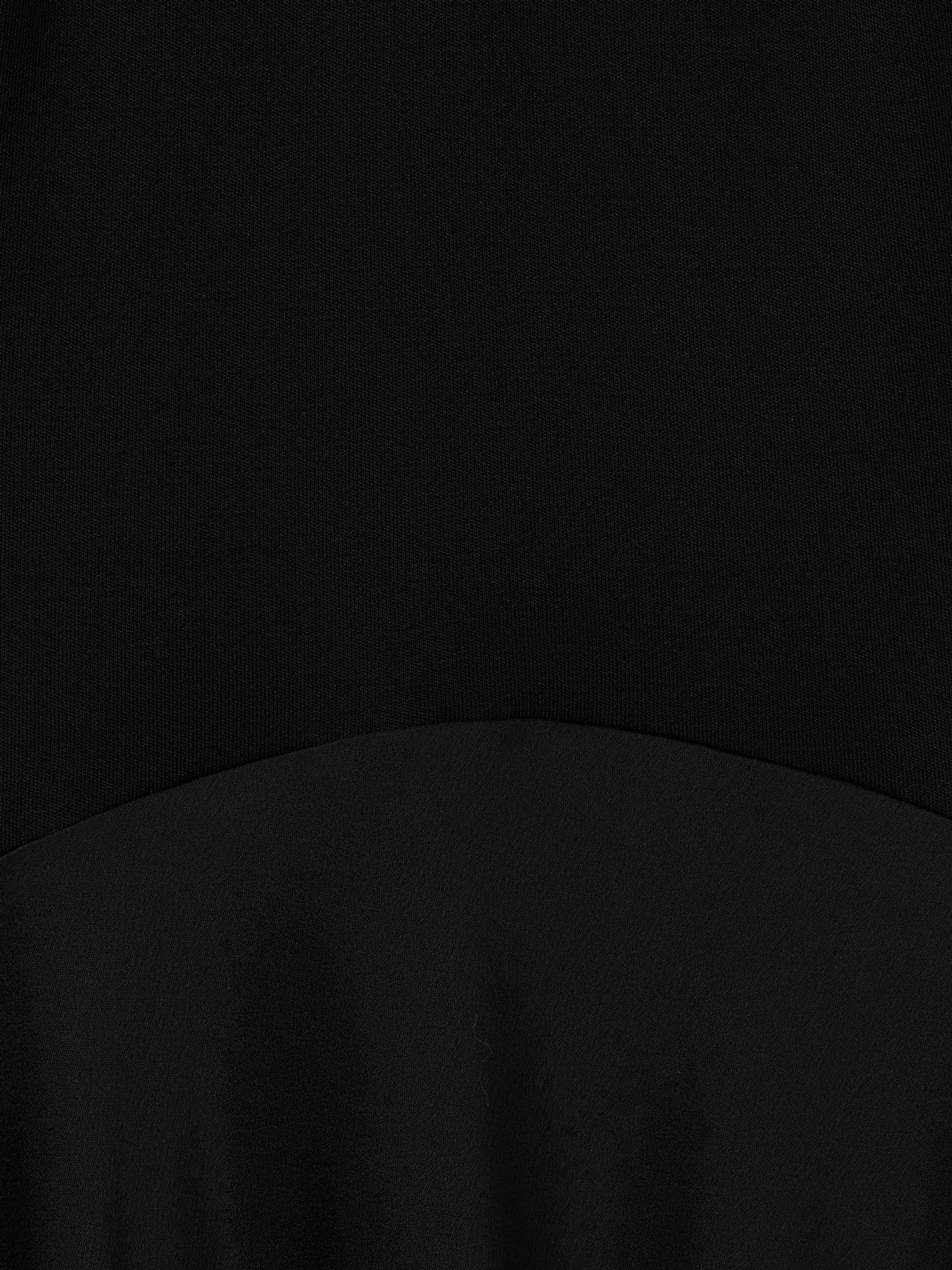 Florere Knitted Satin Midi Dress in Black Product Image