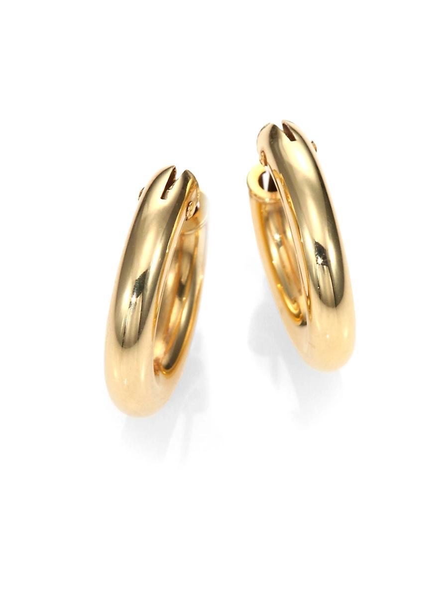 Roberto Coin 18K Yellow Gold Oval Hoop Earrings Product Image