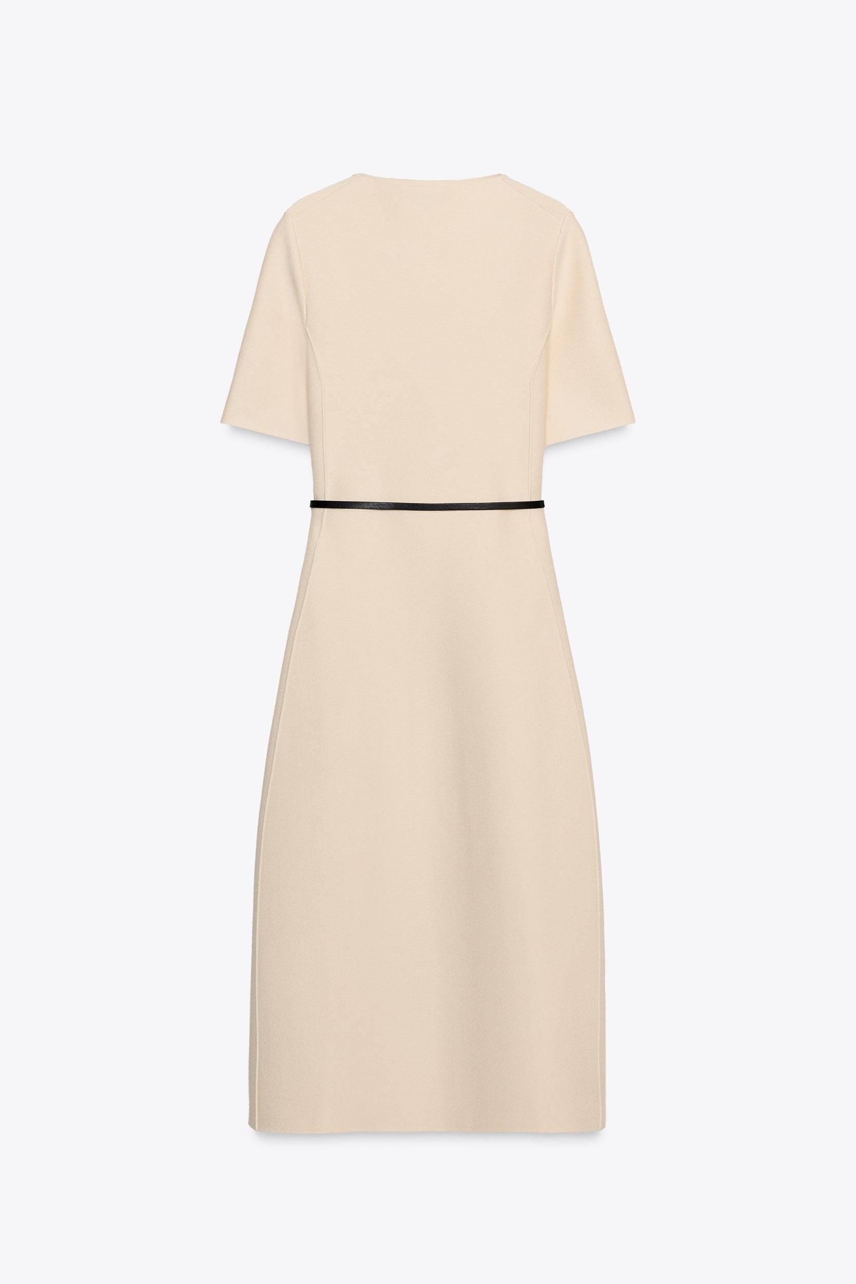 BELTED MIDI DRESS Product Image