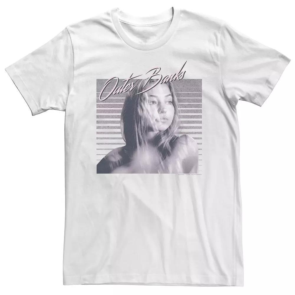 Big & Tall Netflix Outer Banks Sarah Greyscale Portrait Tee, Men's, Size: 4XL Tall, White Product Image
