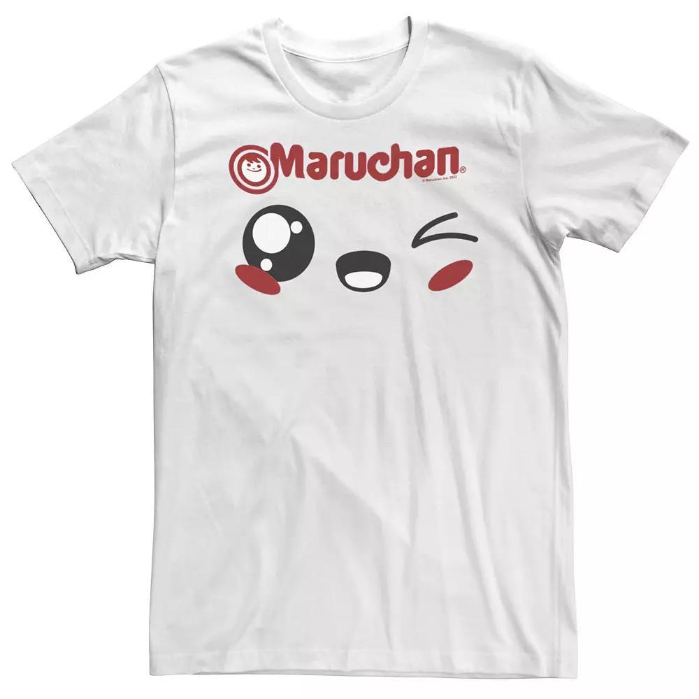 Big & Tall Maruchan Winking Chibi Face Tee, Men's, Size: 5XL, White Product Image