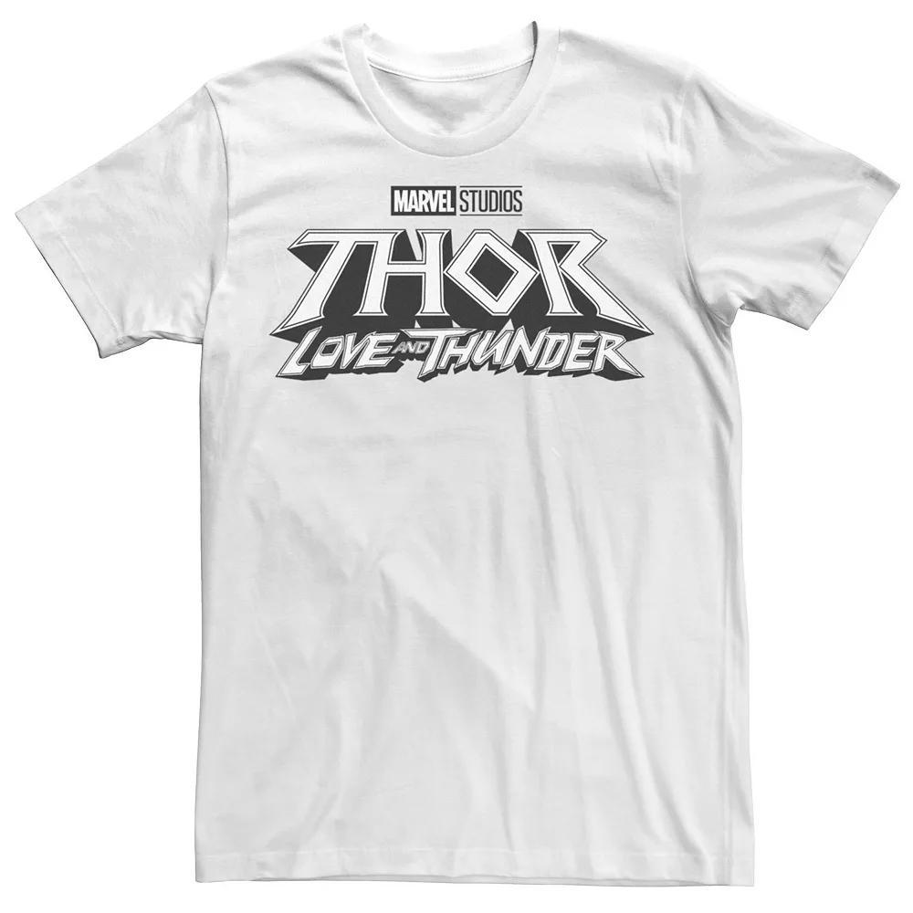 Men's Marvel Thor Love And Thunder Basic Logo Tee, Size: Small, White Product Image