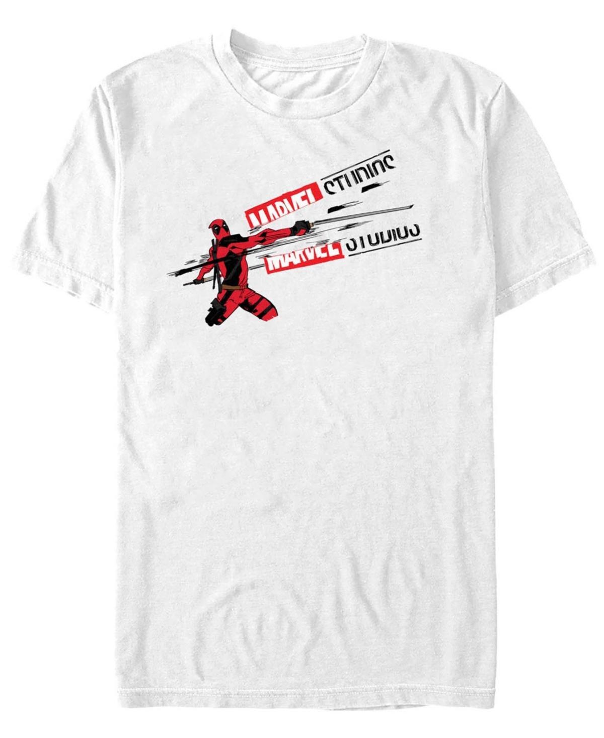 Men's Deadpool And Wolverine Studios Logo Slash Graphic Tee, Size: XL, White Product Image