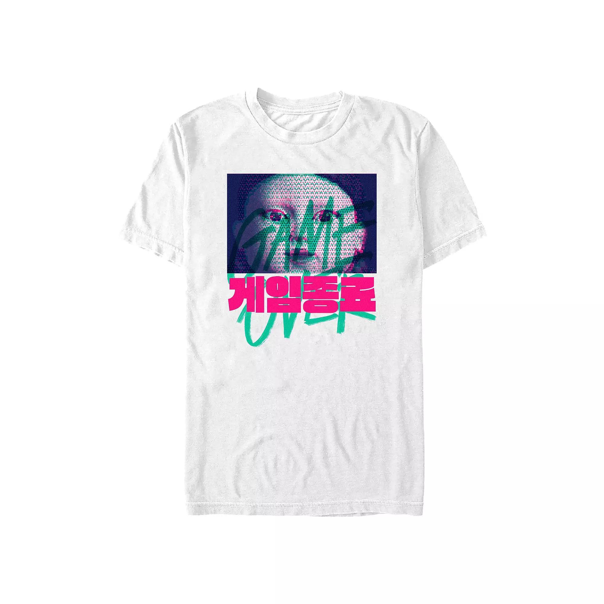 Men's Squid Game The Doll Game Over Graphic Tee, Size: XS, White Product Image