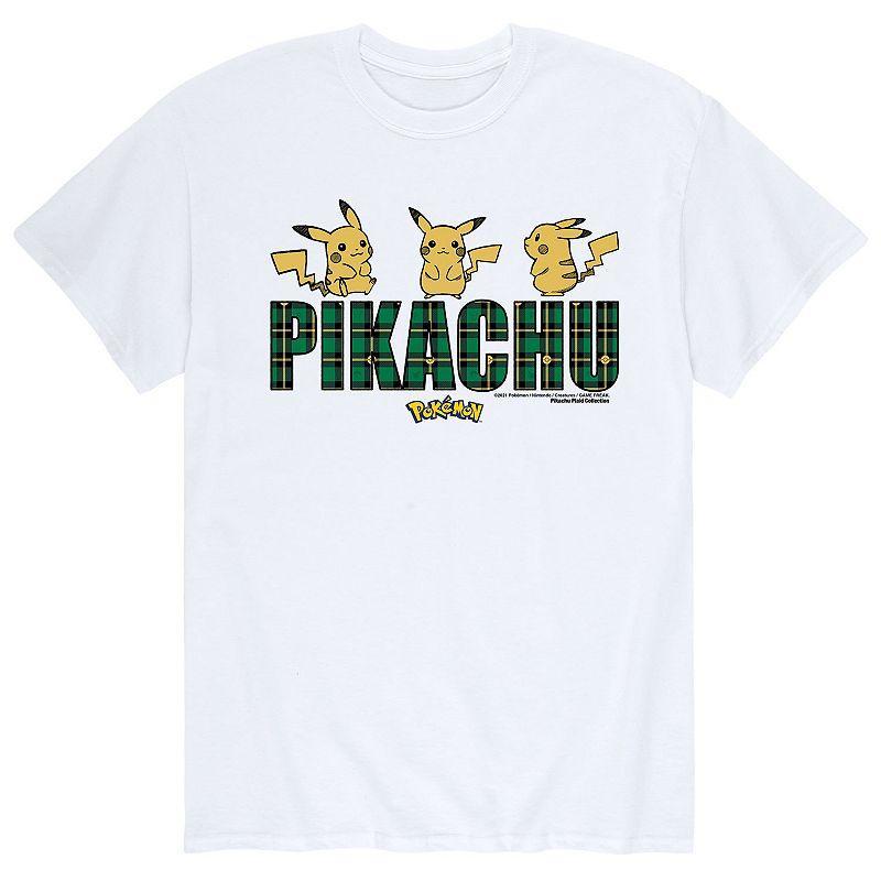 Mens Pokemon Plaid Pikachu Tee Product Image