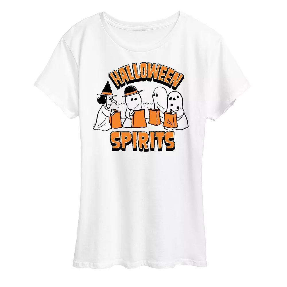Women's Peanuts Halloween Spirits Graphic Tee, Size: Medium, White Product Image