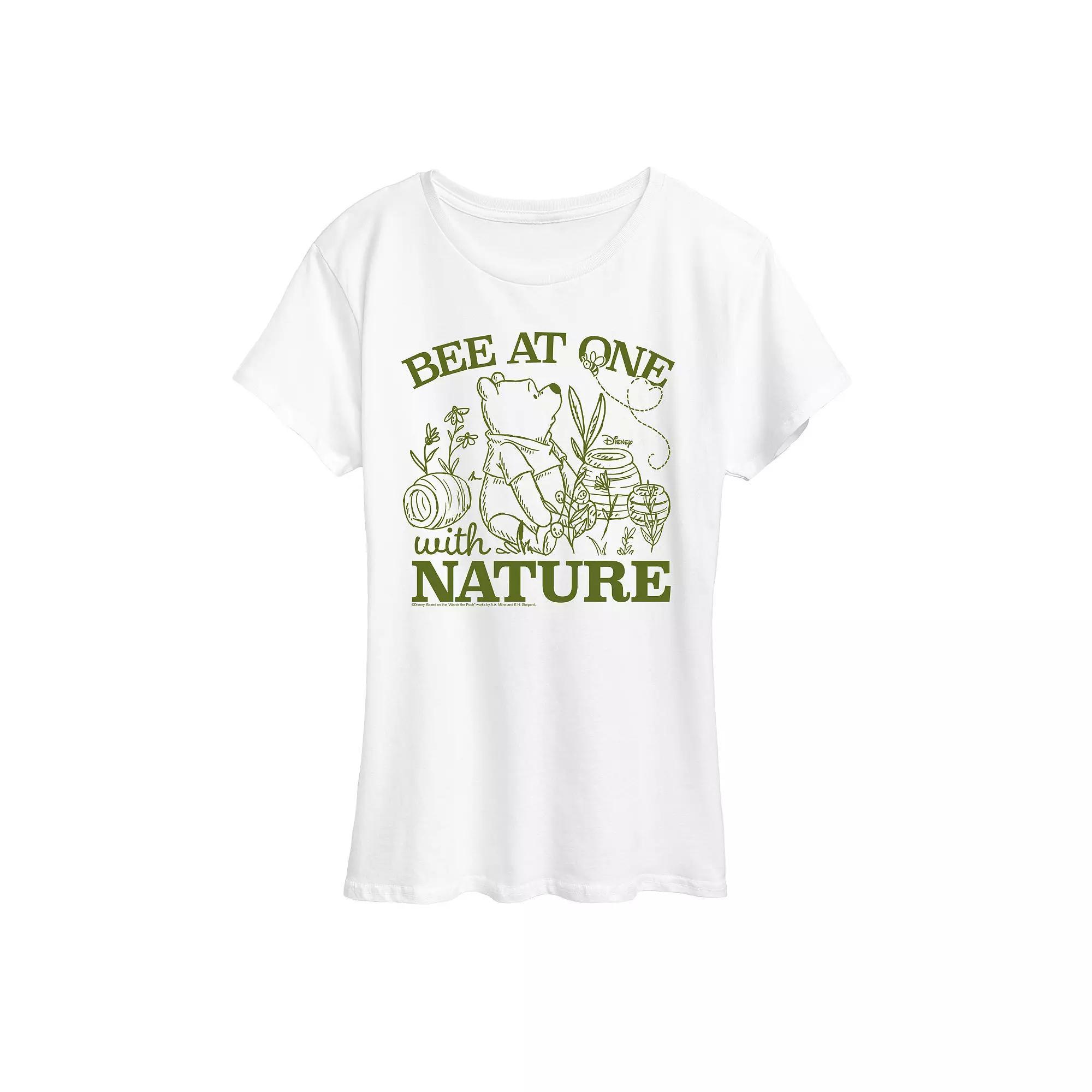 Disney's Winnie The Pooh Women's Nature Graphic Tee, Size: Medium, Brown Product Image