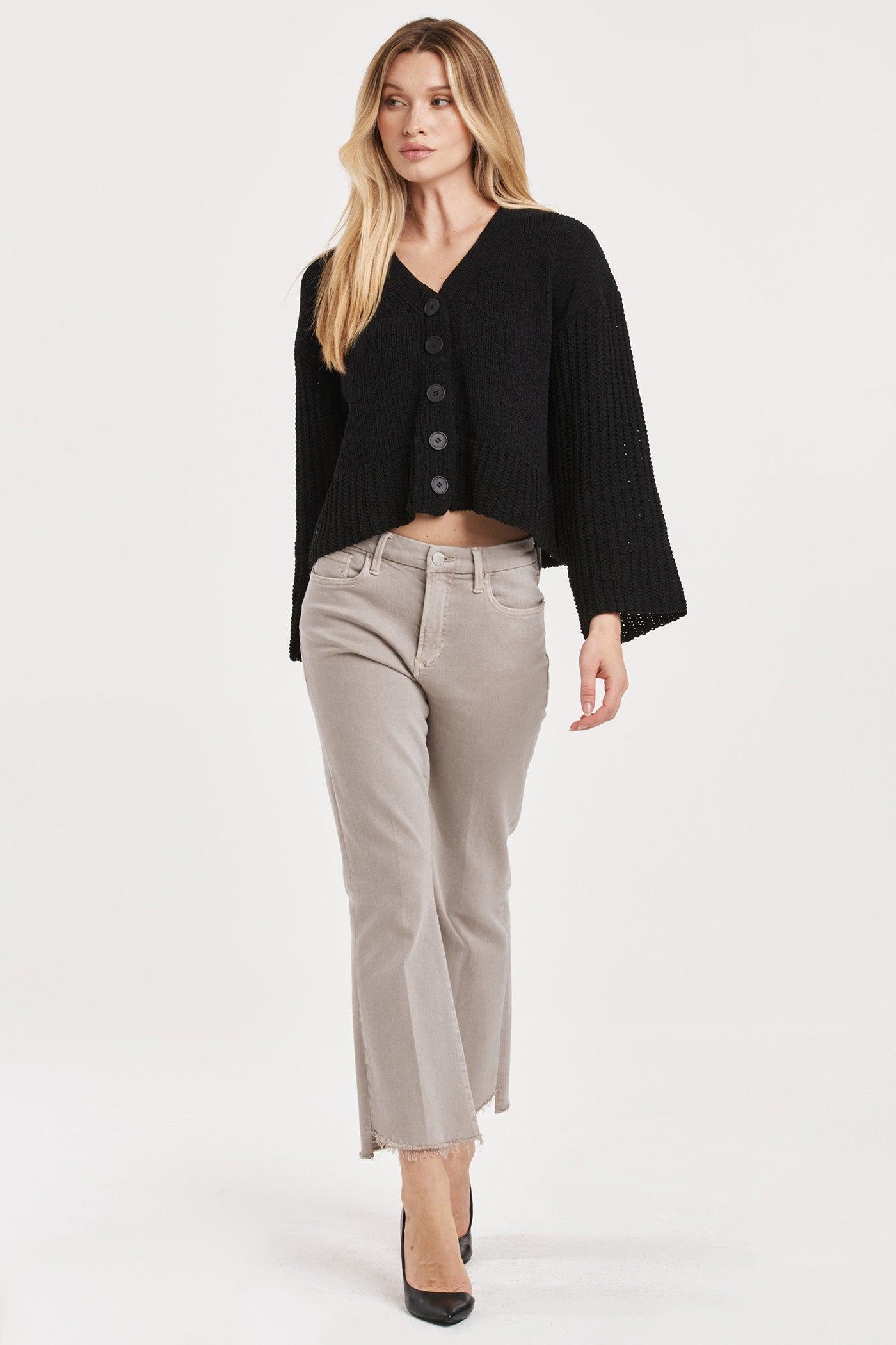 Samira Bell Sleeve Chunky Crop Cardigan Product Image