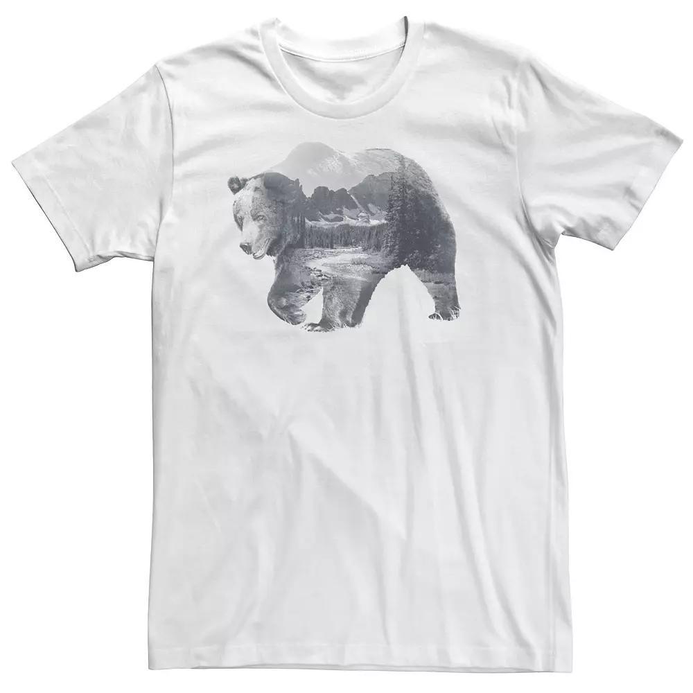 Big & Tall Bear Landscape Fill Tee, Men's, Size: 3XL, White Product Image
