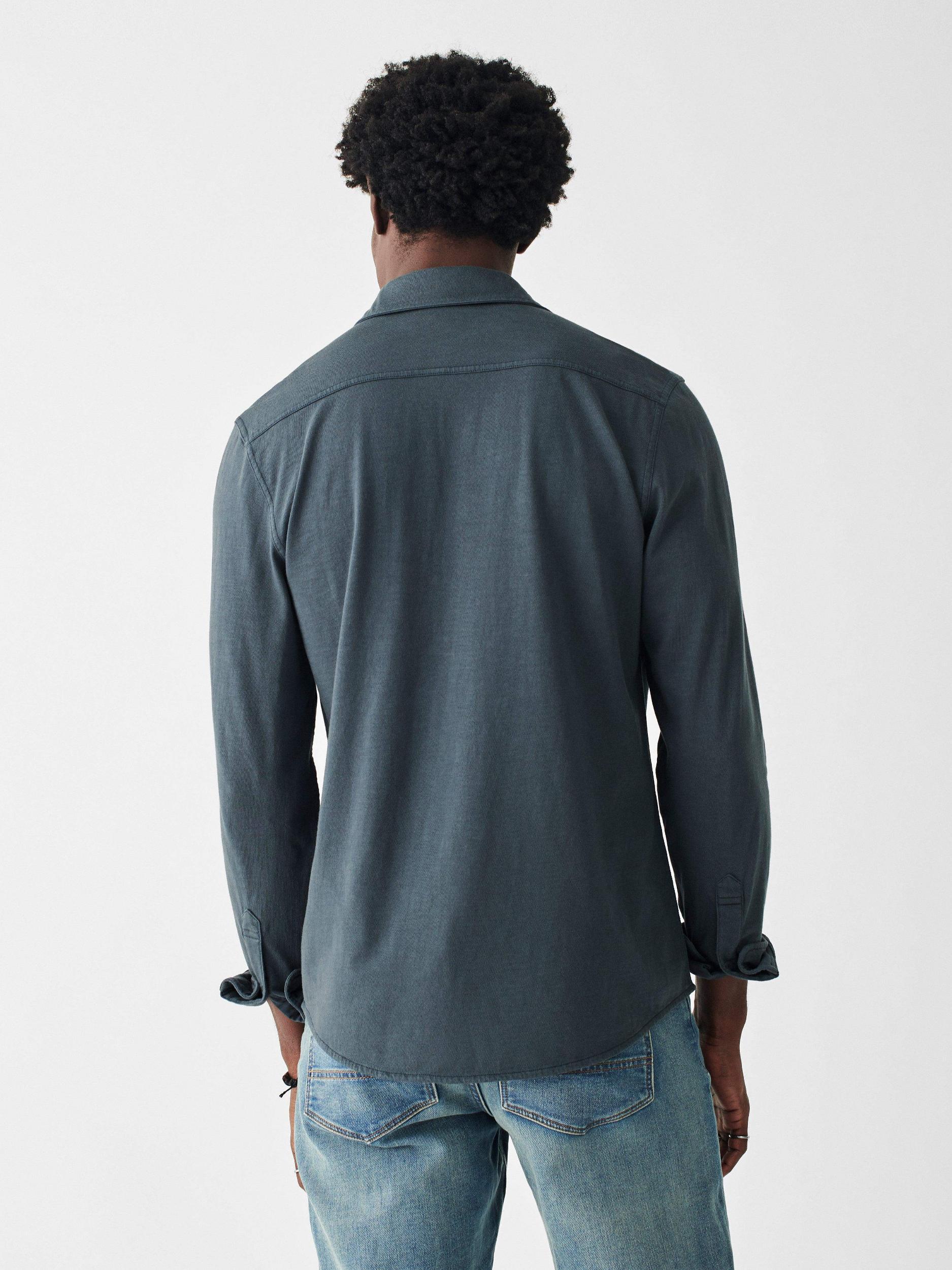 Sunwashed Knit Shirt - Blue Nights Male Product Image