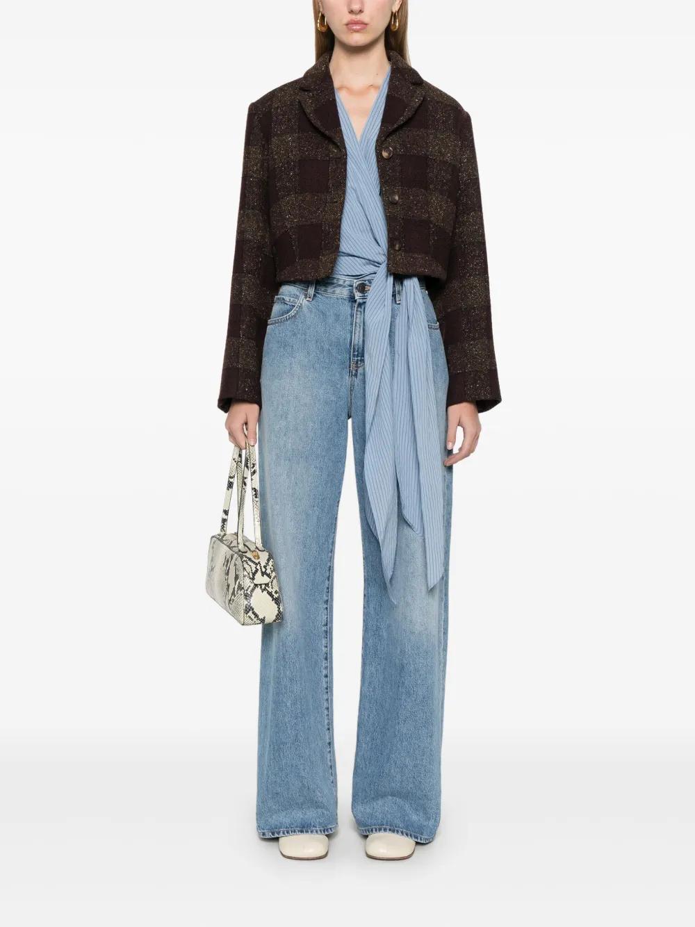 checked buttoned jacket Product Image
