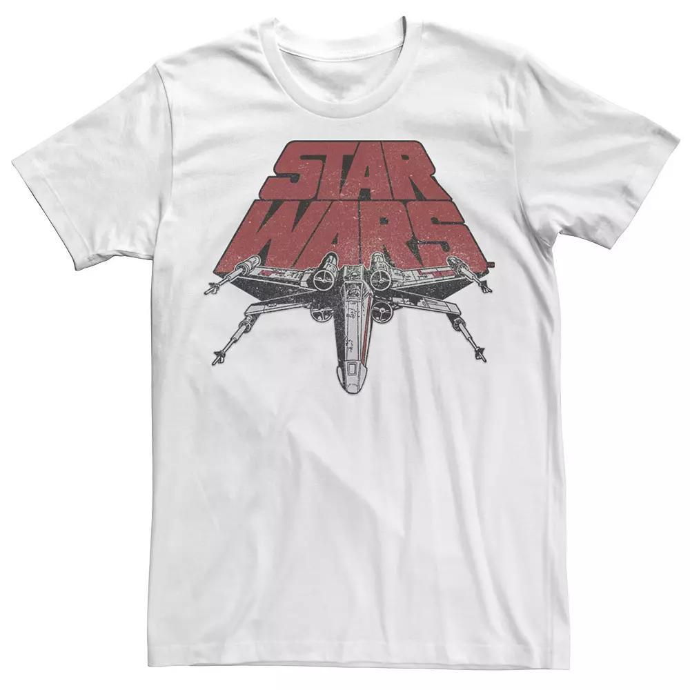 Men's Star Wars Retro X-Wing Classic Slant Logo Tee, Size: Medium, White Product Image