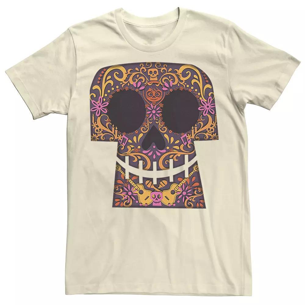 Disney / Pixar's Men's Coco Collage Skull Halloween Tee, Size: 3XL, Natural Product Image