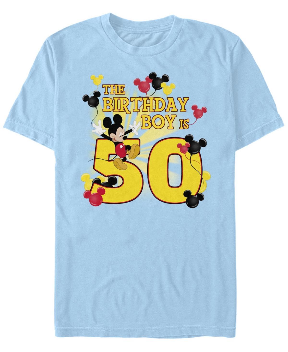 Disney's Mickey & Friends Men's 50 Year Old Birthday Boy Tee, Size: Medium, Light Blue Product Image