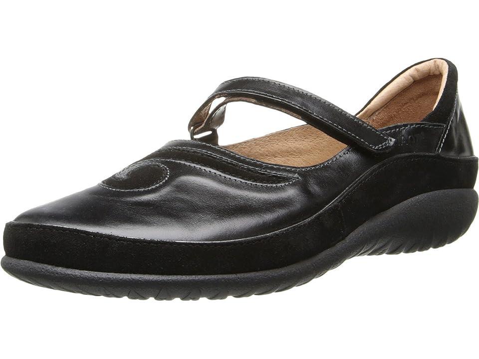 Naot Matai (Black Madras Leather/Black Suede) Women's Maryjane Shoes Product Image