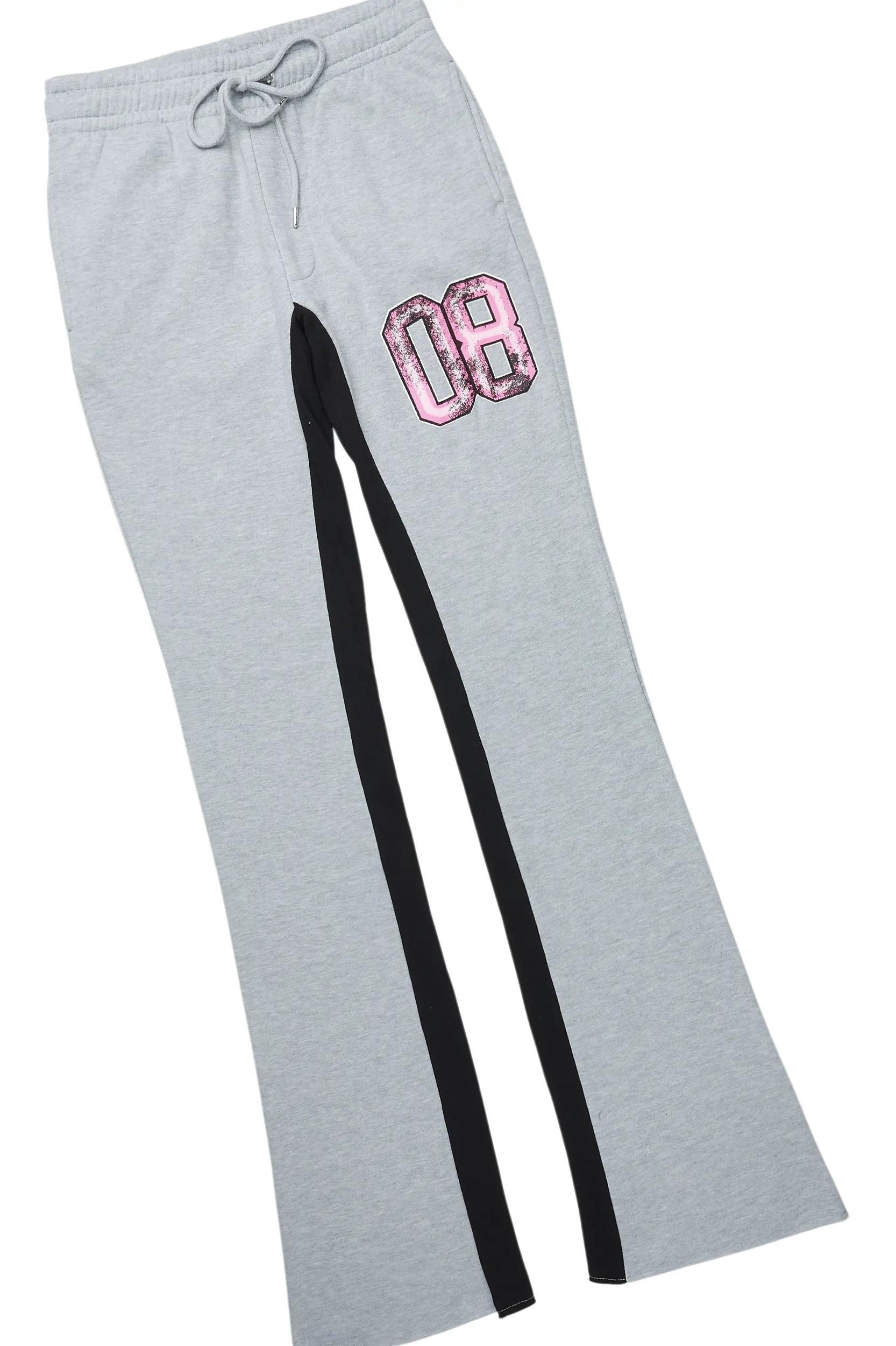 Fields Grey/Pink Baggy Fit Hoodie Track Set Male Product Image