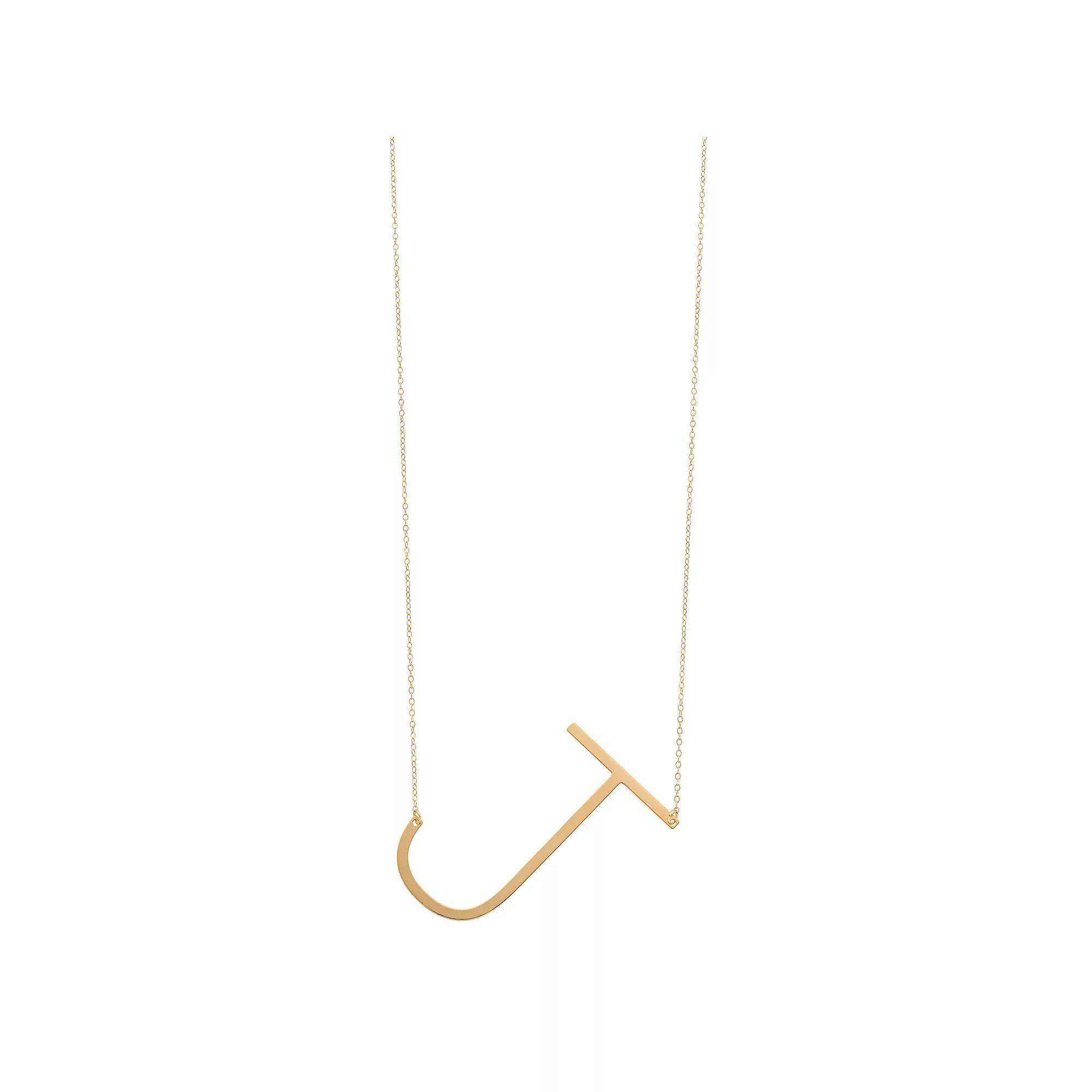 14K Gold Initial Necklace, Women's, Size: 18", 14k Gold M Product Image