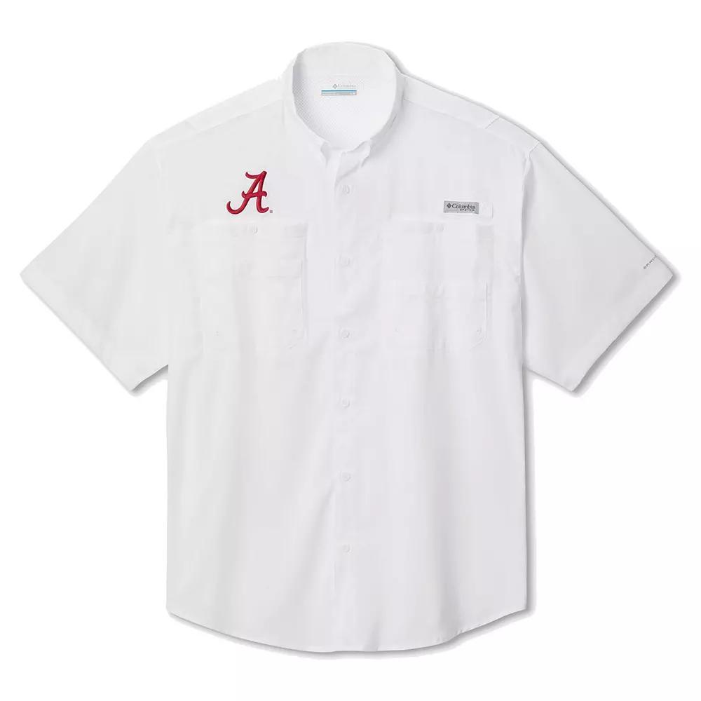 Men's Columbia  White Alabama Crimson Tide Big & Tall Tamiami Omni-Shade Button-Down Shirt, Size: 2XB Product Image