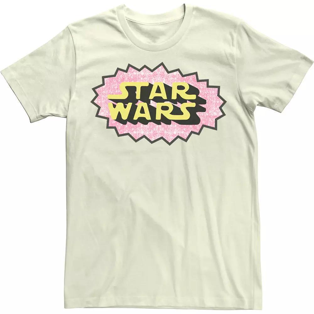 Men's Star Wars Cute Cartoon Logo Tee, Size: Medium, Natural Product Image