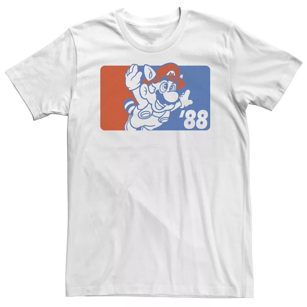 Big & Tall Nintendo Super Mario '88 Flying Outline Poster Tee, Men's, Size: 3XL Tall, White Product Image