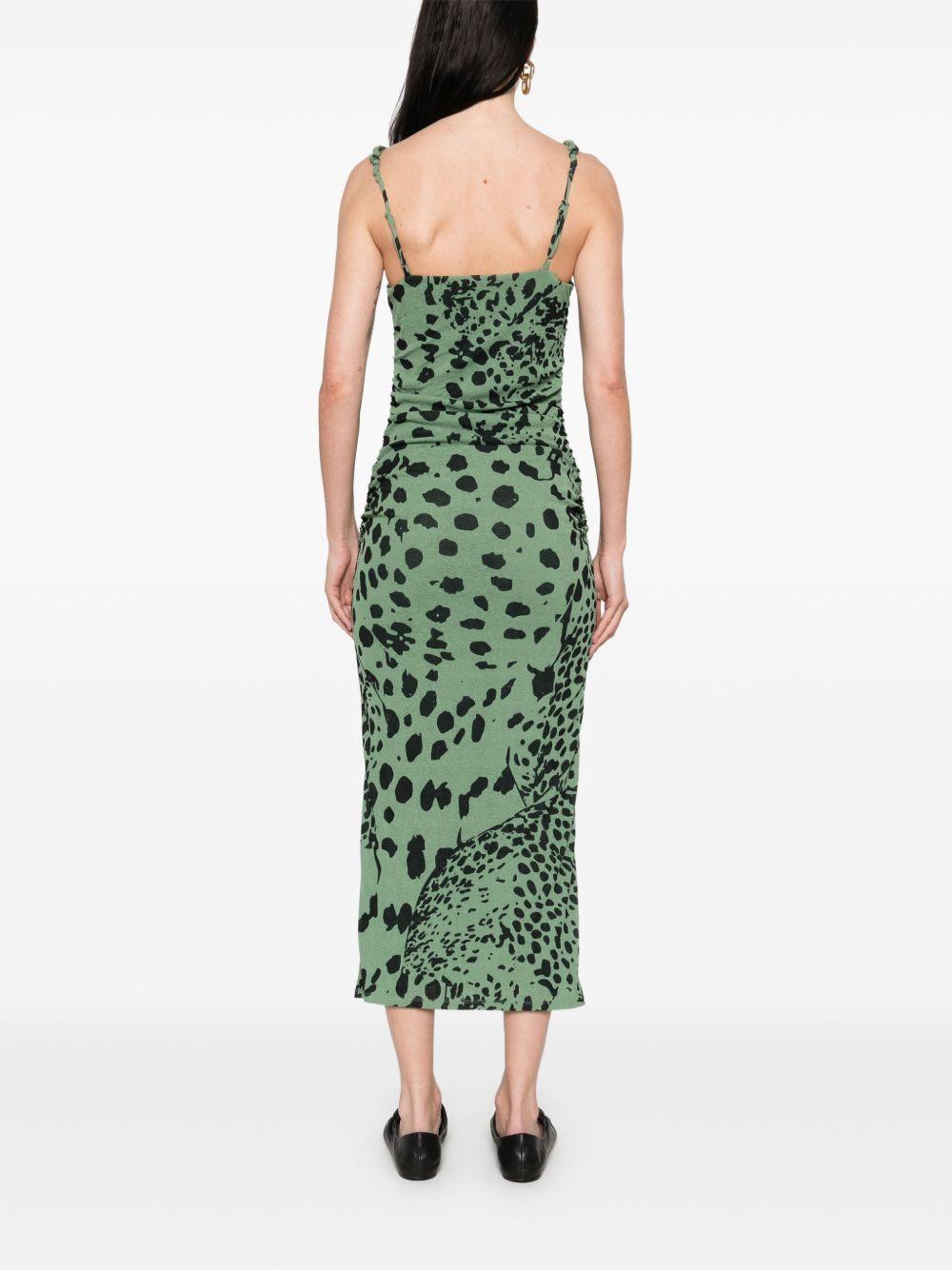 animal-print midi dress  Product Image