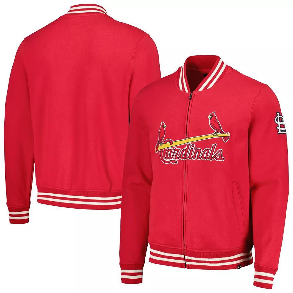 Men's '47 Red St. Louis Cardinals Wax Pack Pro Camden Full-Zip Track Jacket, Size: Medium Product Image