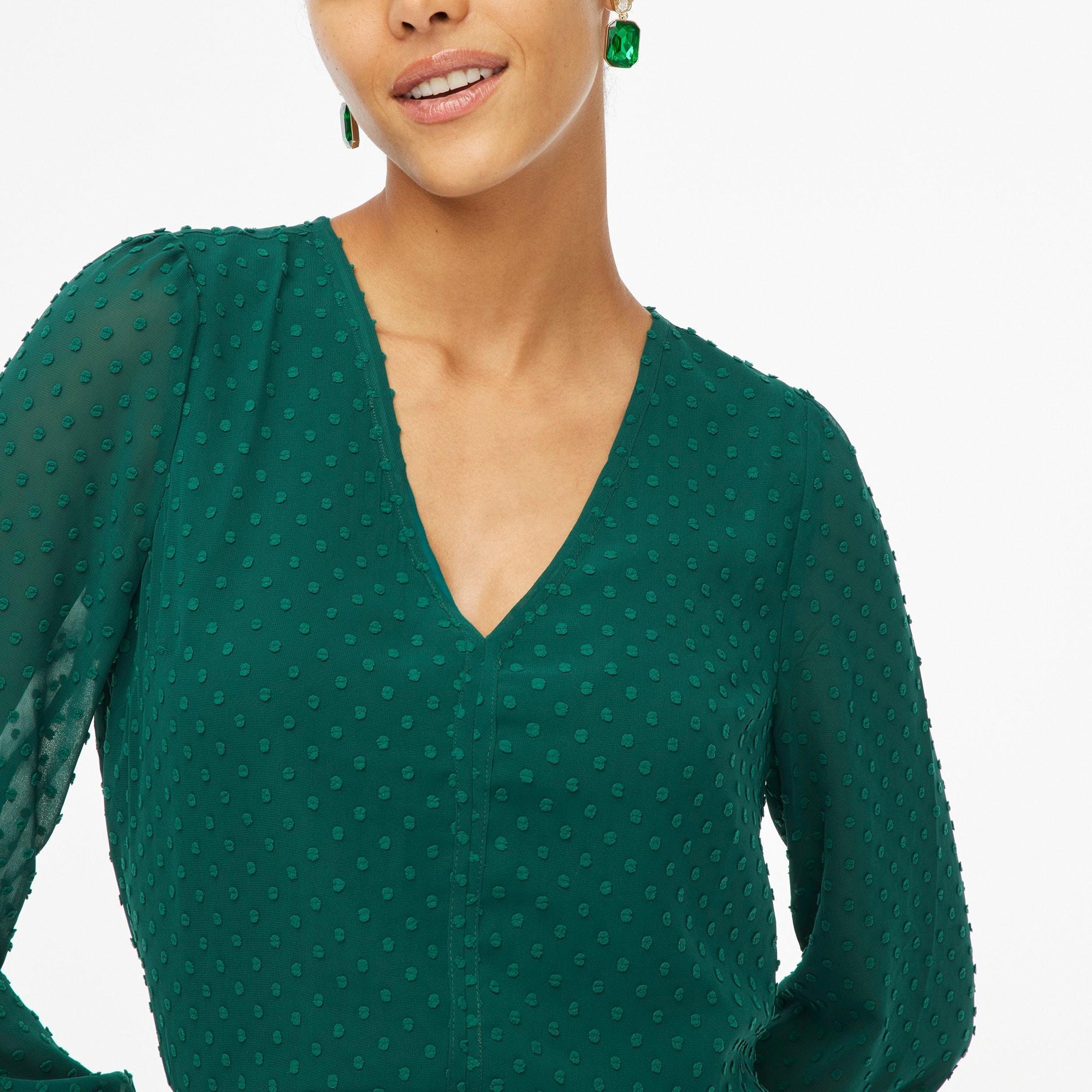 Sheer clip-dot top Product Image