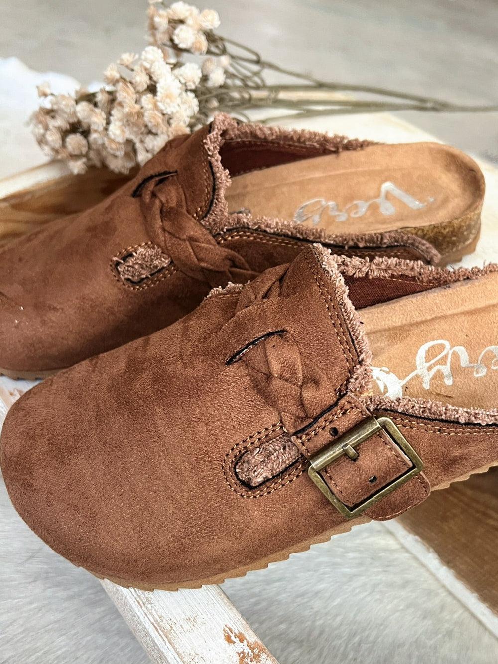 Iris Brown Braided Clogs Product Image