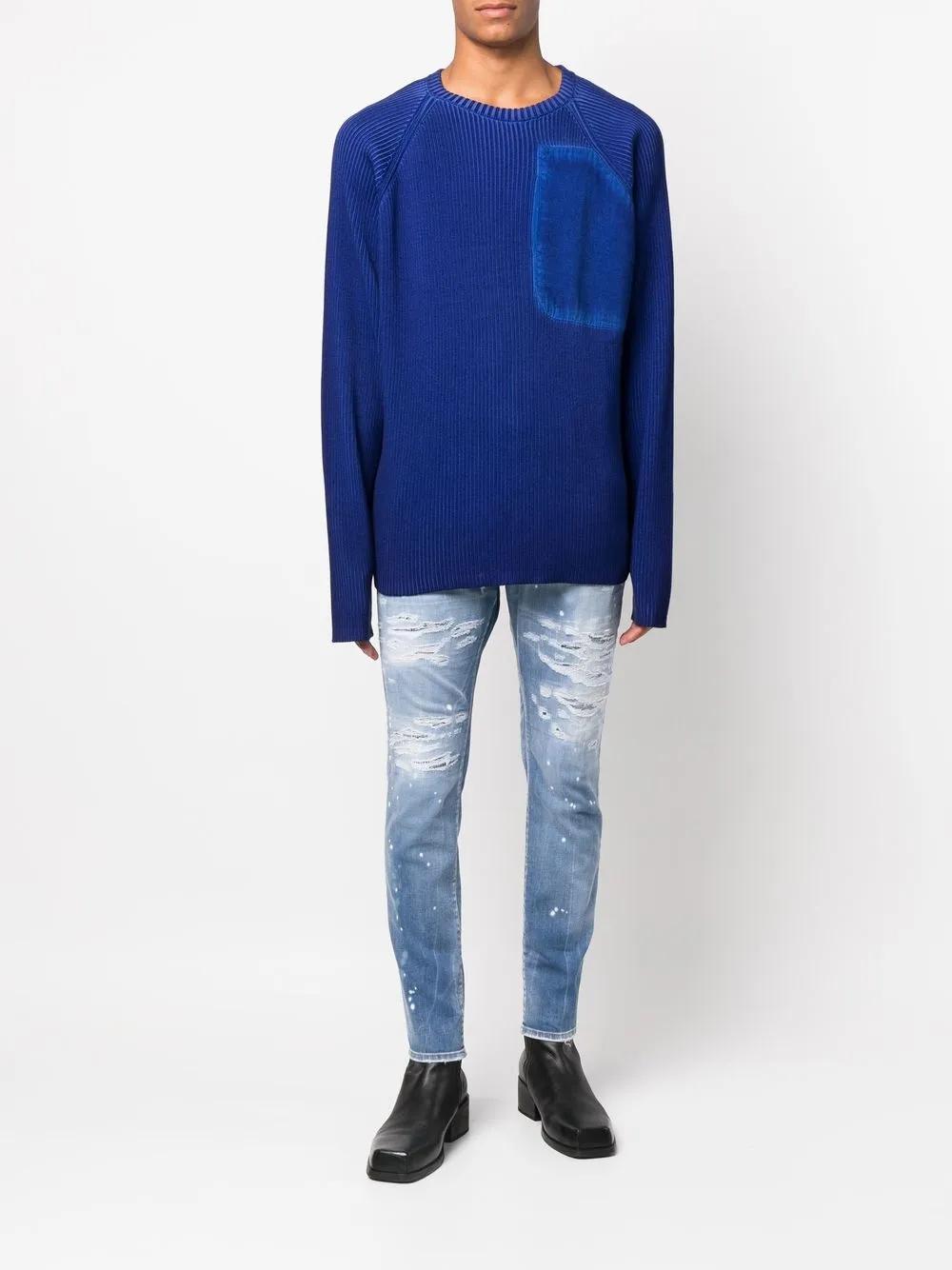 distressed-effect slim-cut jeans  Product Image