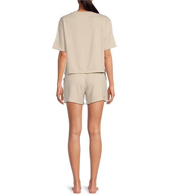 UGG Emaryld Peached Knit Short Sleeve Tee & Cargo Short Lounge Set Product Image
