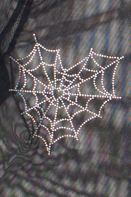 Rhinestone Spiderweb Mesh Top Product Image