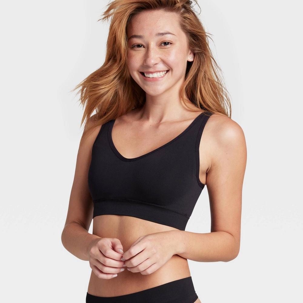 Jockey Generation™ Women's Seamfree® Back Smoothing Bralette - Black XXL: Knit Microfiber Pullover Product Image