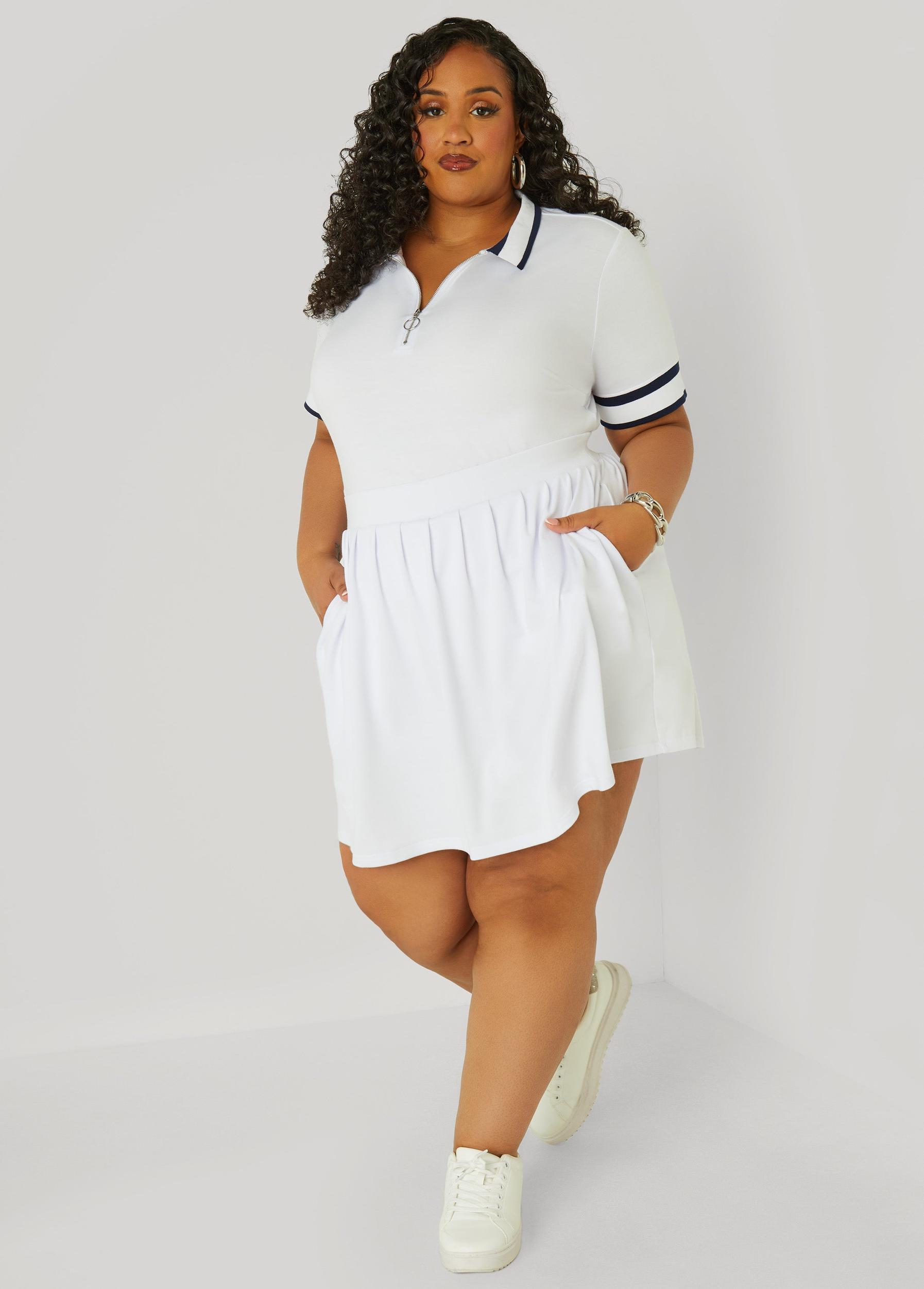 Pleated Terry Tennis Skort Product Image