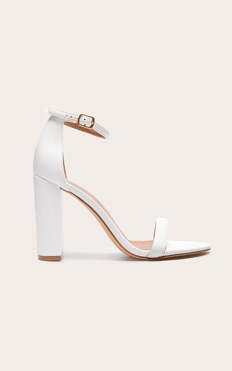 White May Blocked Heeled Sandal Product Image