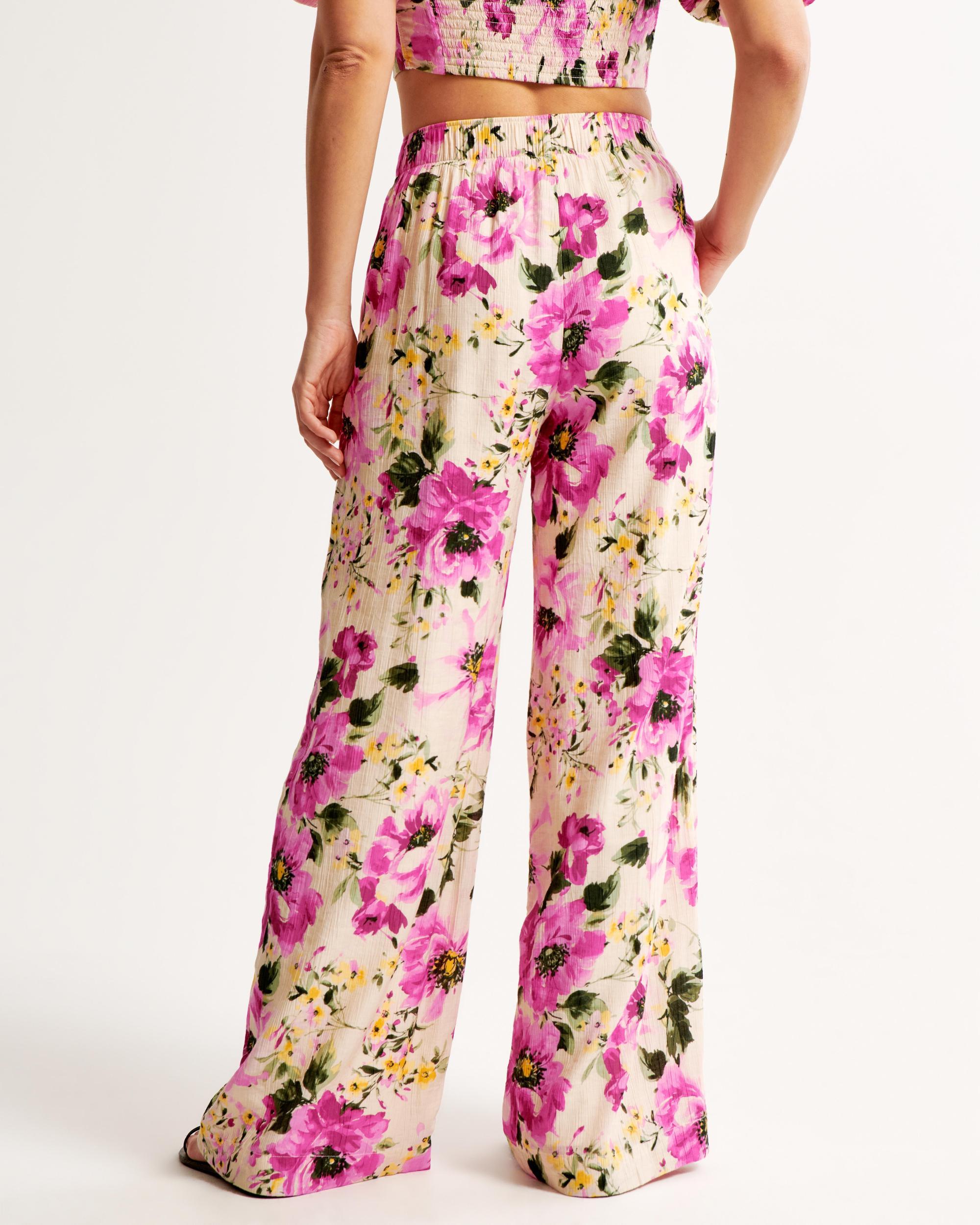 Crinkle Textured Pull-On Pant Product Image