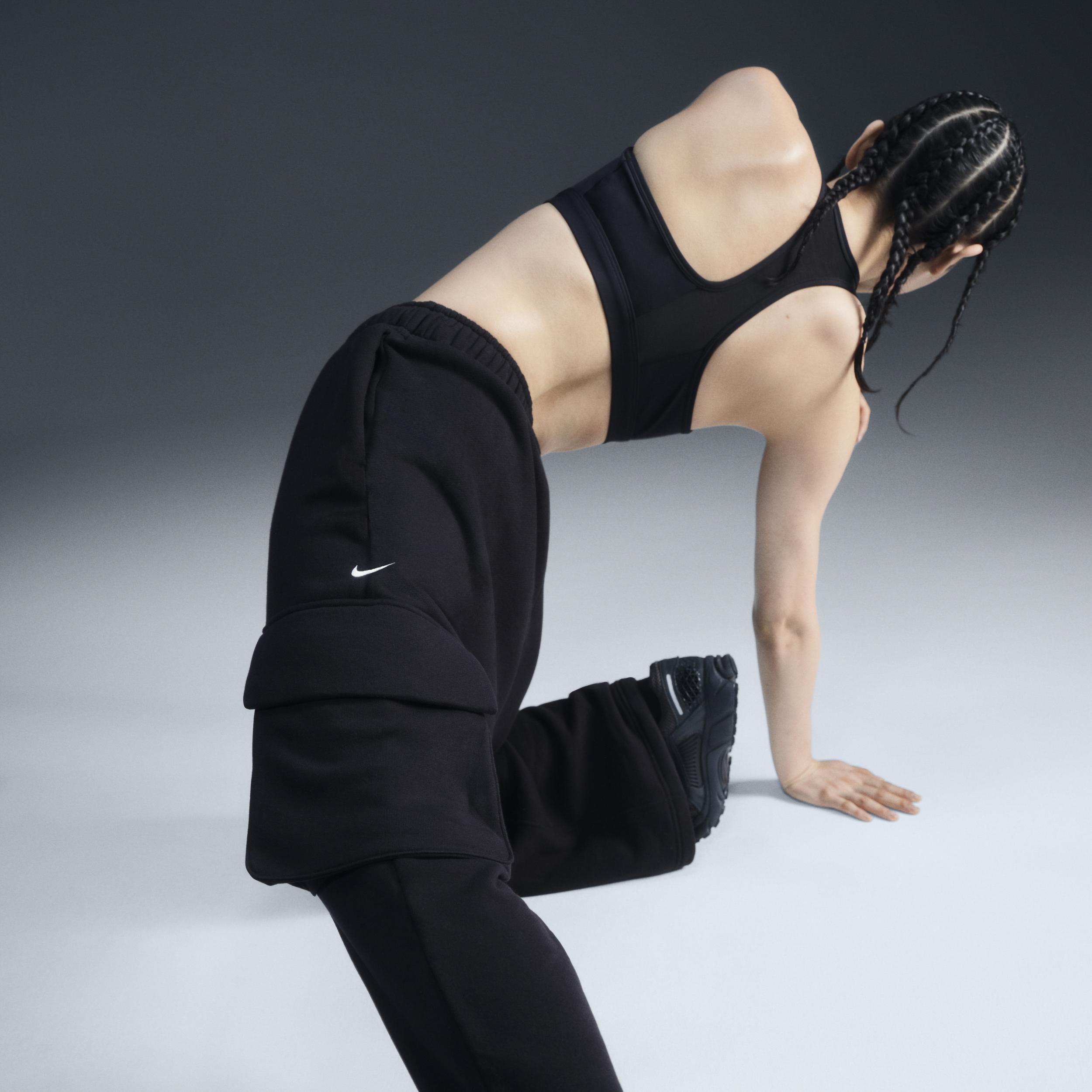 Womens Nike Sportswear Low-Rise Oversized French Terry Open-Hem Pants Product Image