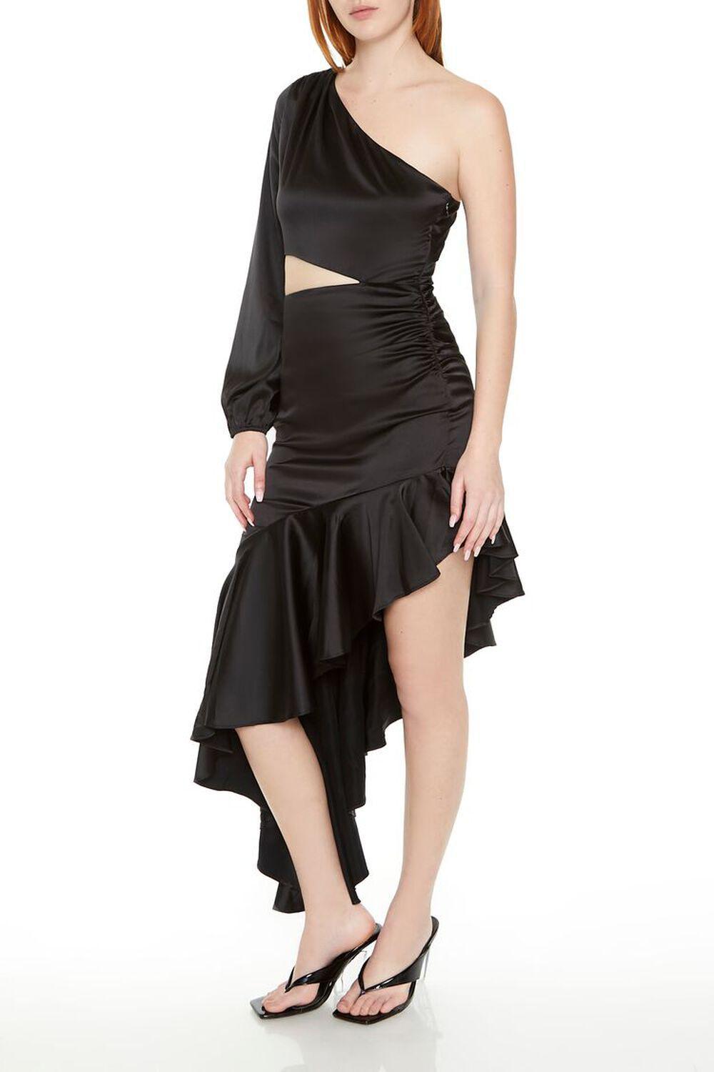 Asymmetrical One-Shoulder Midi Dress | Forever 21 Product Image