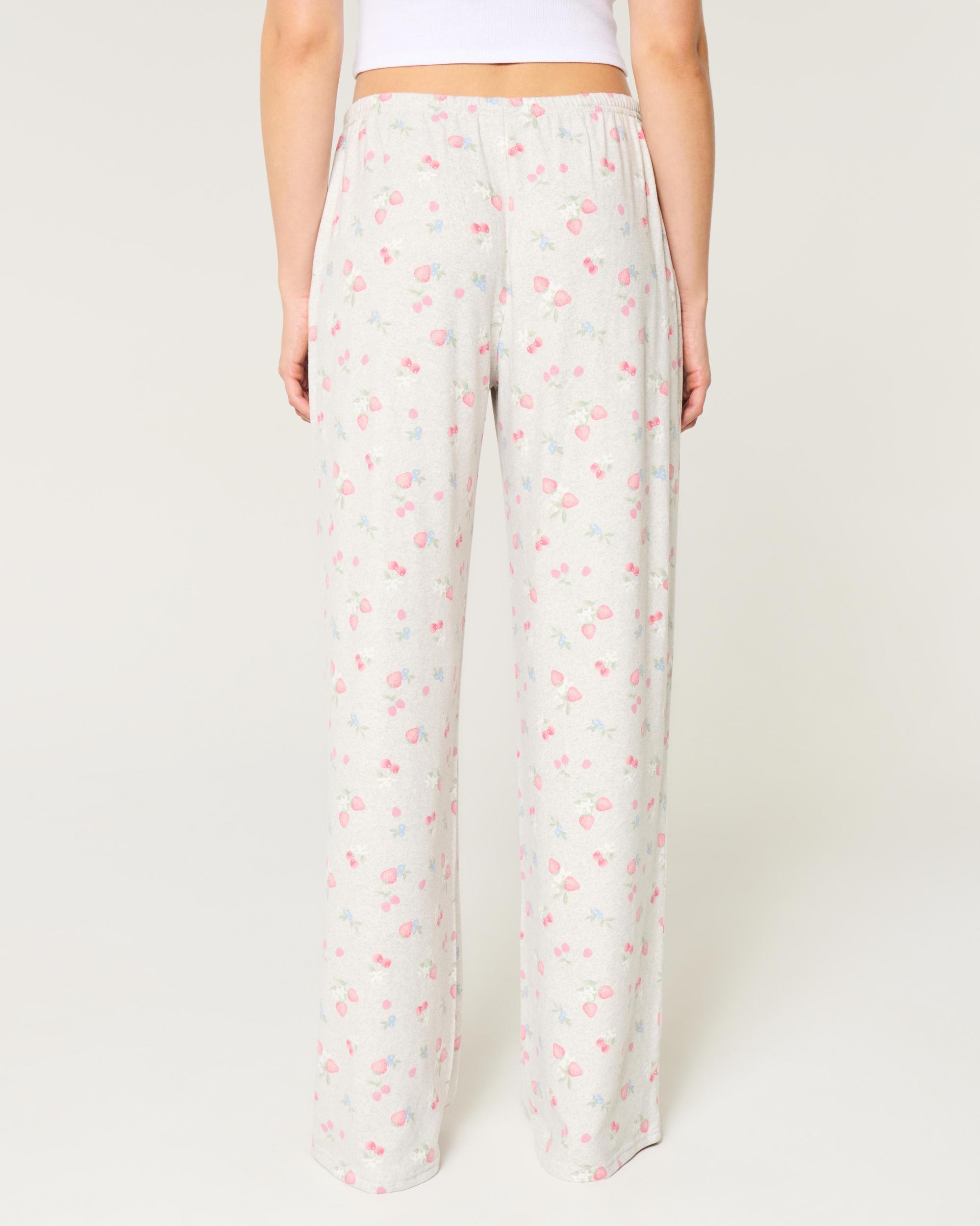 Bear Graphic Pajama Pants Product Image