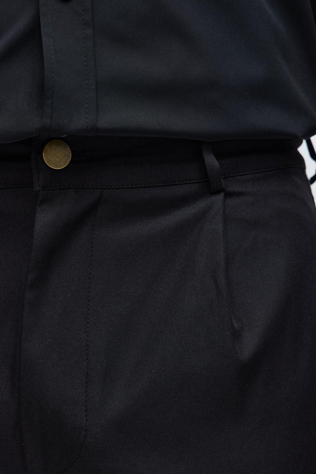 Straight Cross Me Studded Pants - Black Product Image