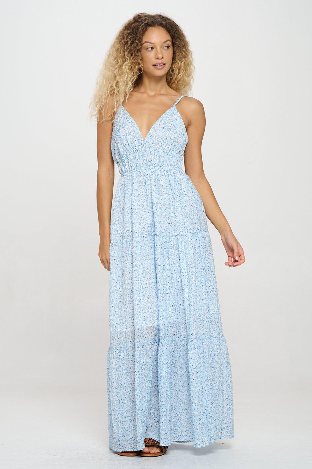 Santorini Sky Petals Maxi Dress Product Image